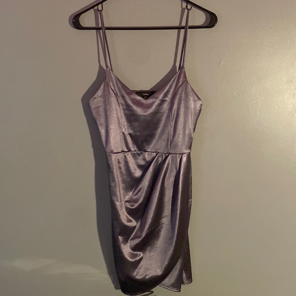 Lulu's Blue Ruched Bodycon Mini Dress - Picture 2 of 4